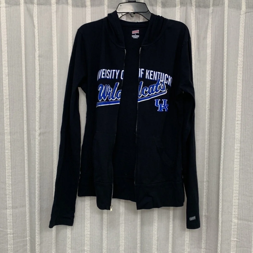 Soffe UK Wildcats University of Kentucky Full Zip Hoodie Lightweight Size L -EUC - Picture 9 of 11